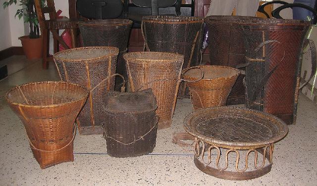 Vintage Hill-Tribe Bamboo Antique Thai Basket — Ranjanas Rarities